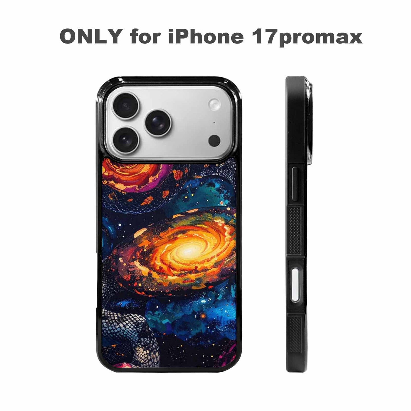 iPhone 17 Pro Max Case — Snake Print Galaxy Seamless Animal Print, Custom Made Phone Cover