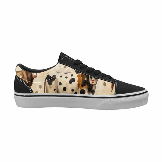 WOMEN'S Cow Animal Print Canvas Lace-Up Neon Fantasy Shoes
