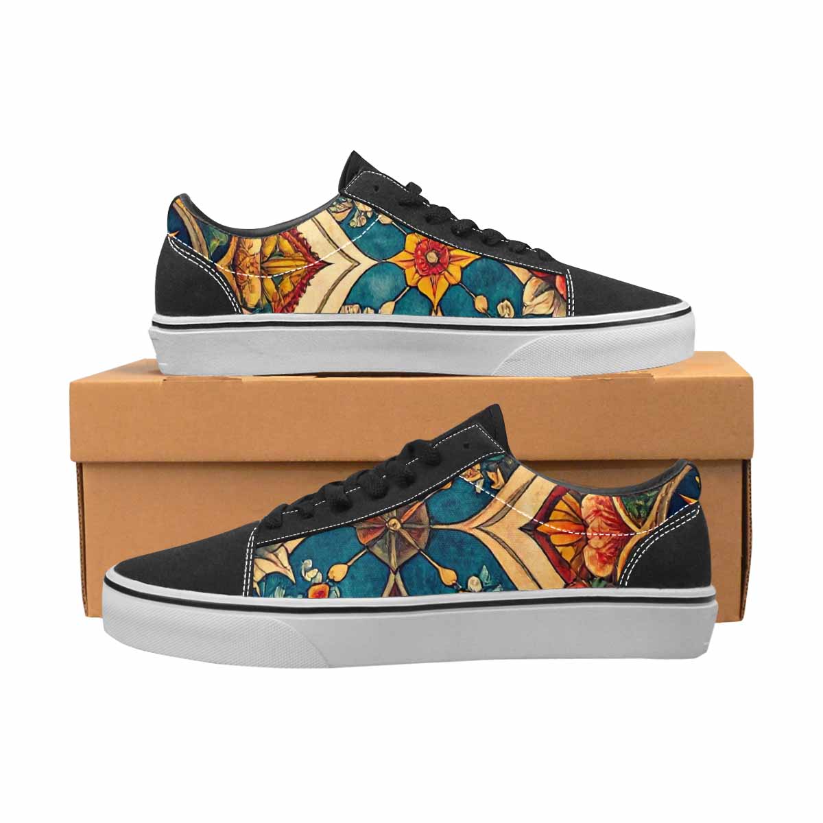 WOMEN'S Old School Tattoo Canvas Lace-Up Dreamcore Custom Shoes