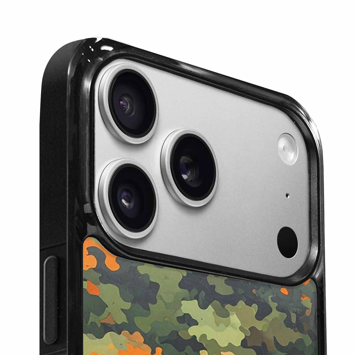 iPhone 17 Pro Case — Small Military Camouflage Blotch Pattern Camo, Unique Phone Case Design