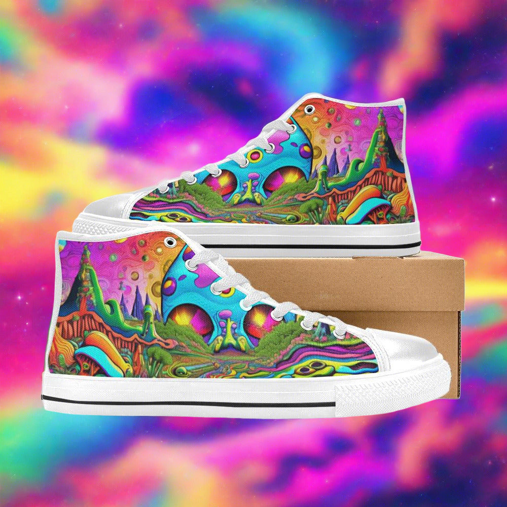 Mermaid Jewel Rich Vivid WOMEN Bold Art - Freaky Shoes | Custom Art Sneakers