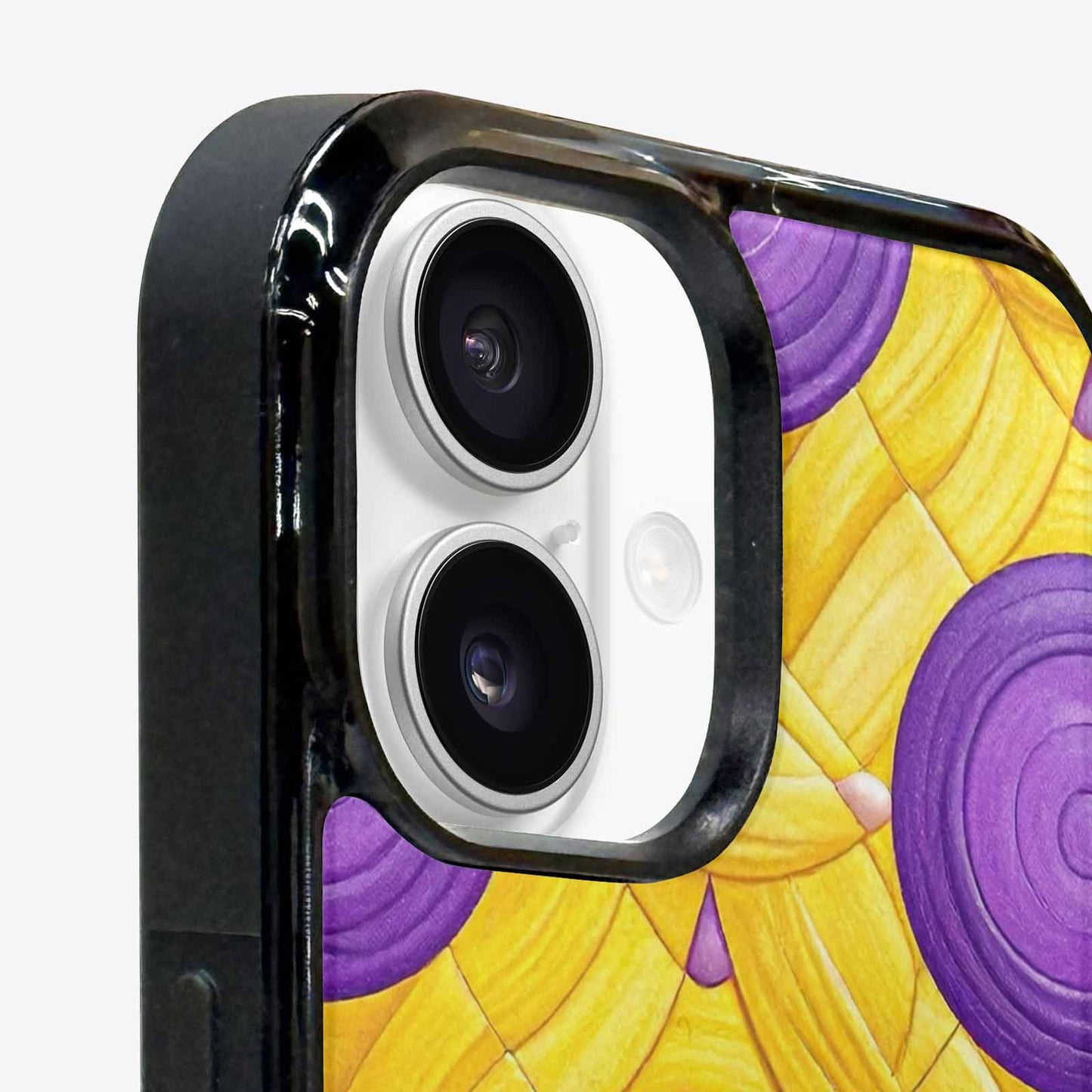 iPhone 16 Case — Intersex Flag Color Theme Small Rainbow, Personalized Phone Case