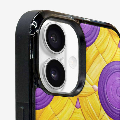 iPhone 16 Case — Intersex Flag Color Theme Small Rainbow, Personalized Phone Case
