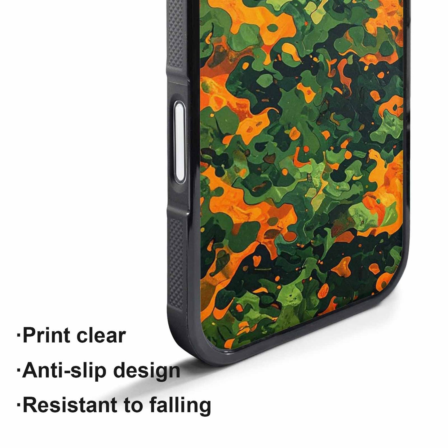 iPhone 17 Pro Case — Small Military Camouflage Blotch Pattern Camo, Personalized Phone Case