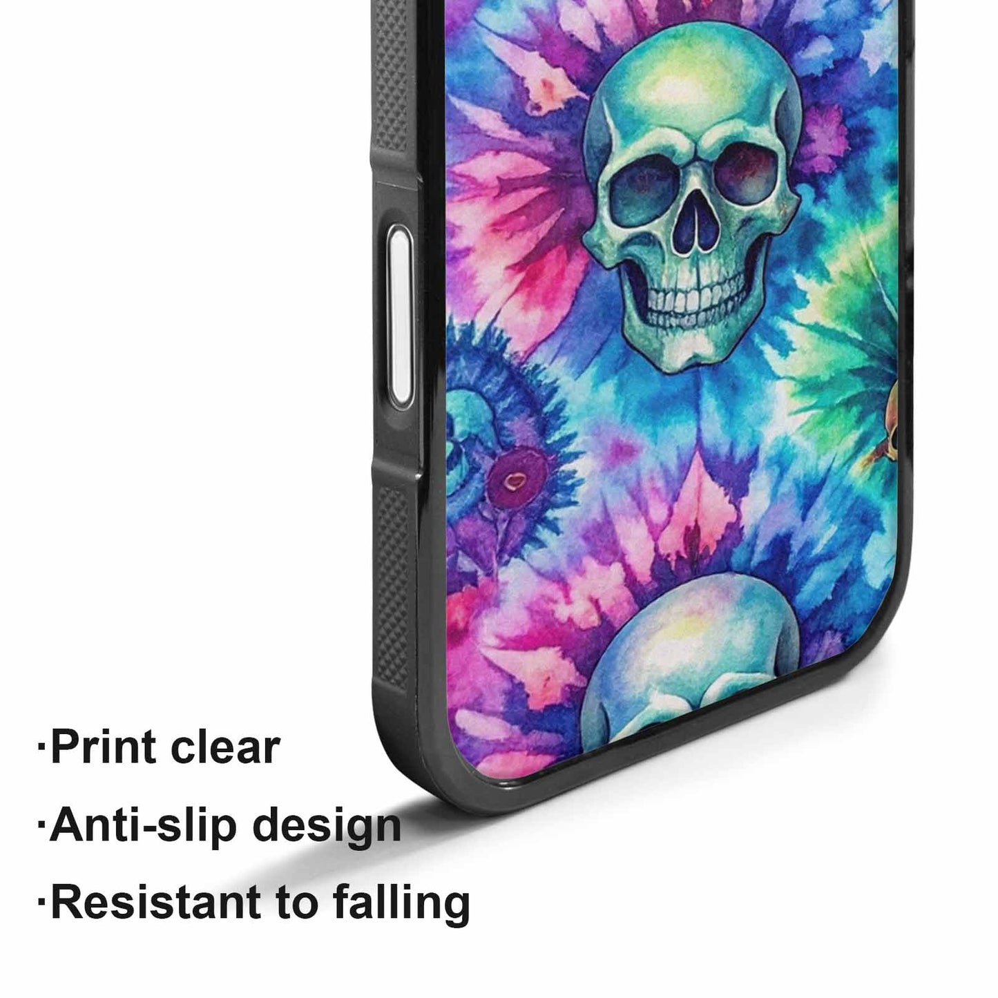 iPhone 17 Case — Tie Dye Skull Art Gothic Skulls, Custom Designed Case Cover
