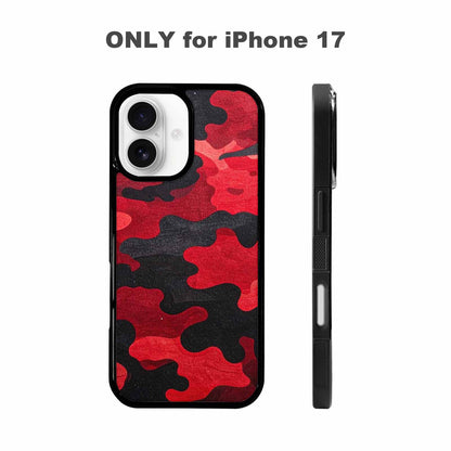 iPhone 17 Case — Tactical Camo Red Black Custom Camo, Custom Made Phone Cover