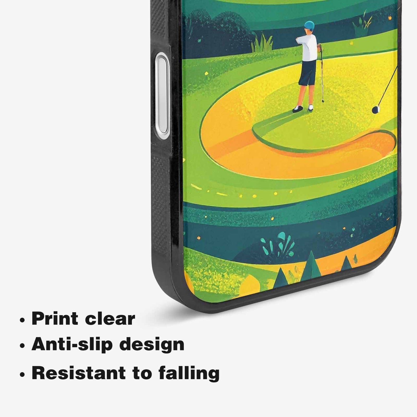 iPhone 16 Plus Case — Golf Cartoon Art Pattern, Custom Printed Phone Case