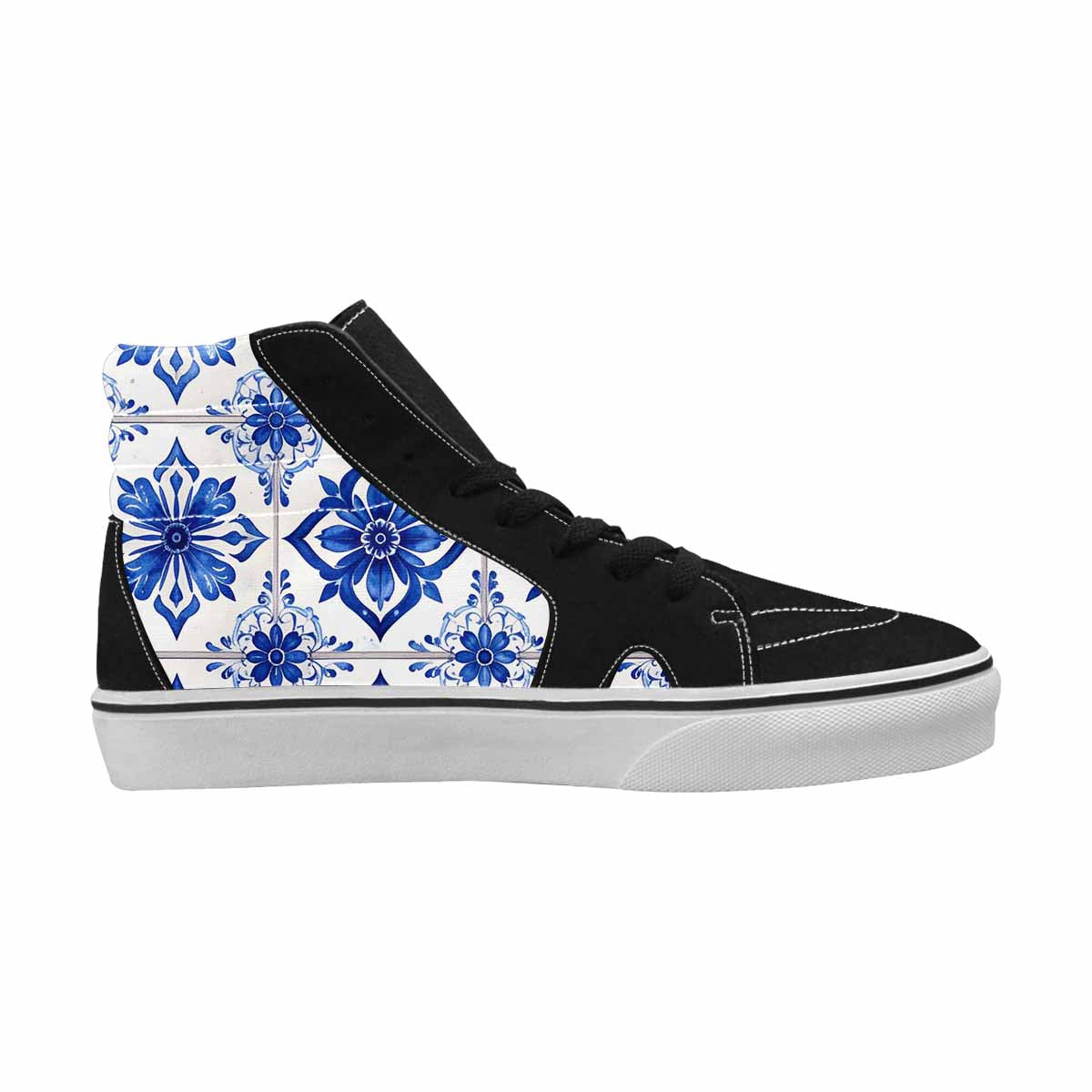 WOMEN'S Talavera Tile Floral High Top Canvas Neon Fantasy Sneakers