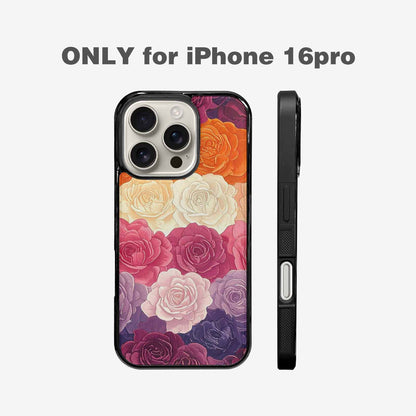 iPhone 16 Pro Case — Lesbian Flag Color Theme Small Rainbow, Custom Print Case Cover