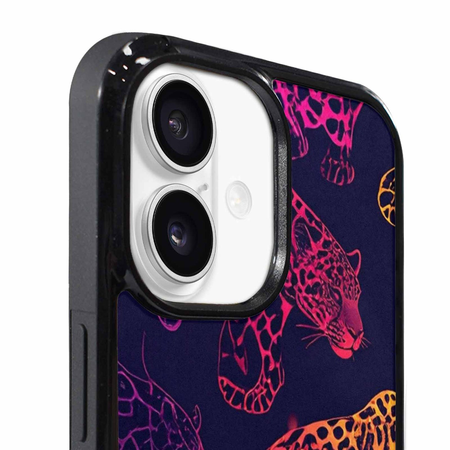 iPhone 17 Case — Leopard Print Neon Seamless Animal Print, Custom Art Phone Cover