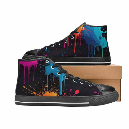MEN'S Paint Splatter High Top Canvas Vivid Shoes