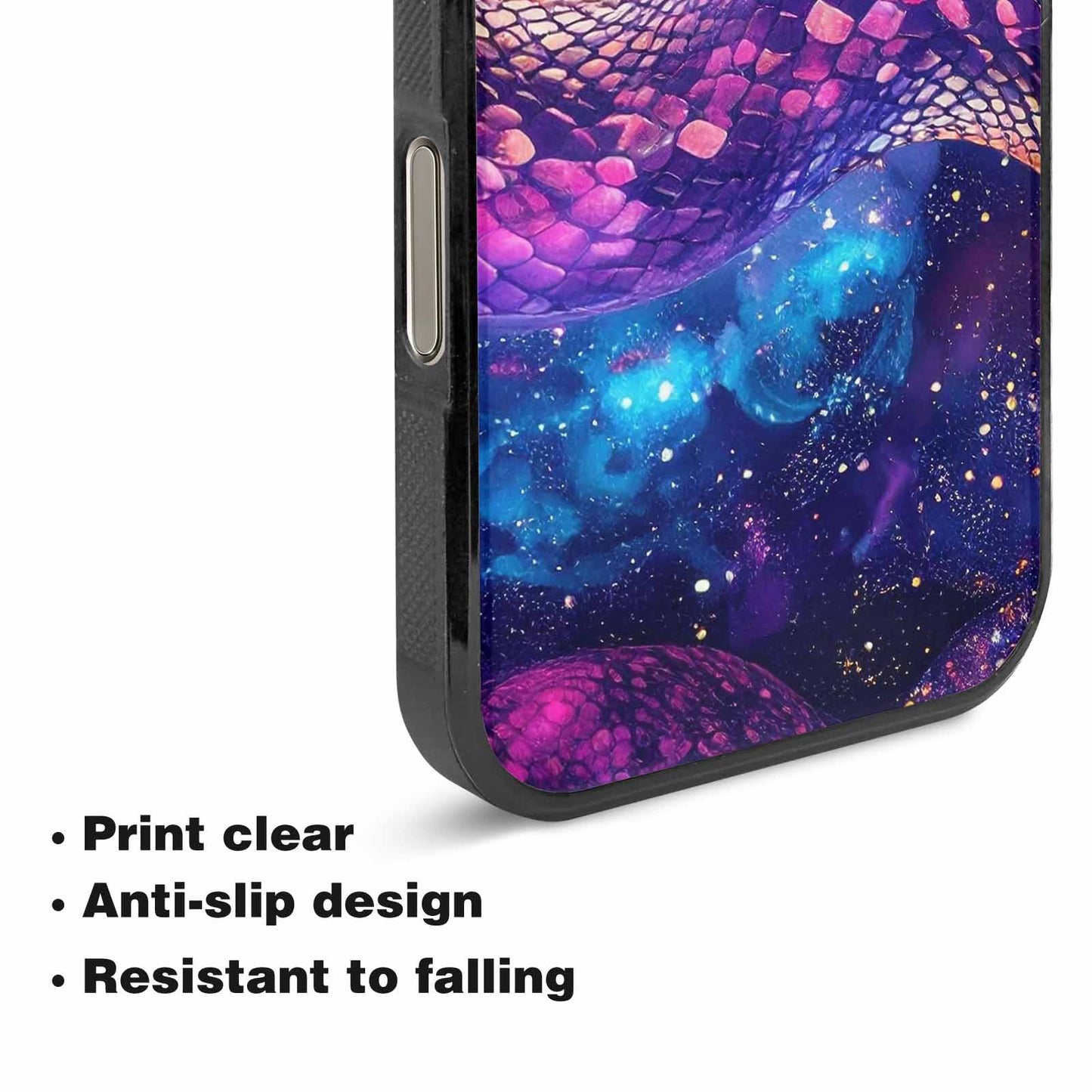 iPhone 16 Pro Case — Galaxy Snake Print, Custom Designed Case Cover