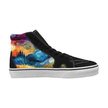 WOMEN'S Blend All Versions High Top Canvas Wallpaper Art Shoes