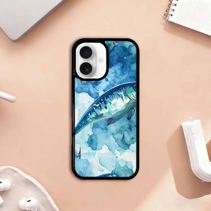 iPhone 17 Case — Fishing Lure And Hook Watercolor Abstract, Original Design Phone Case
