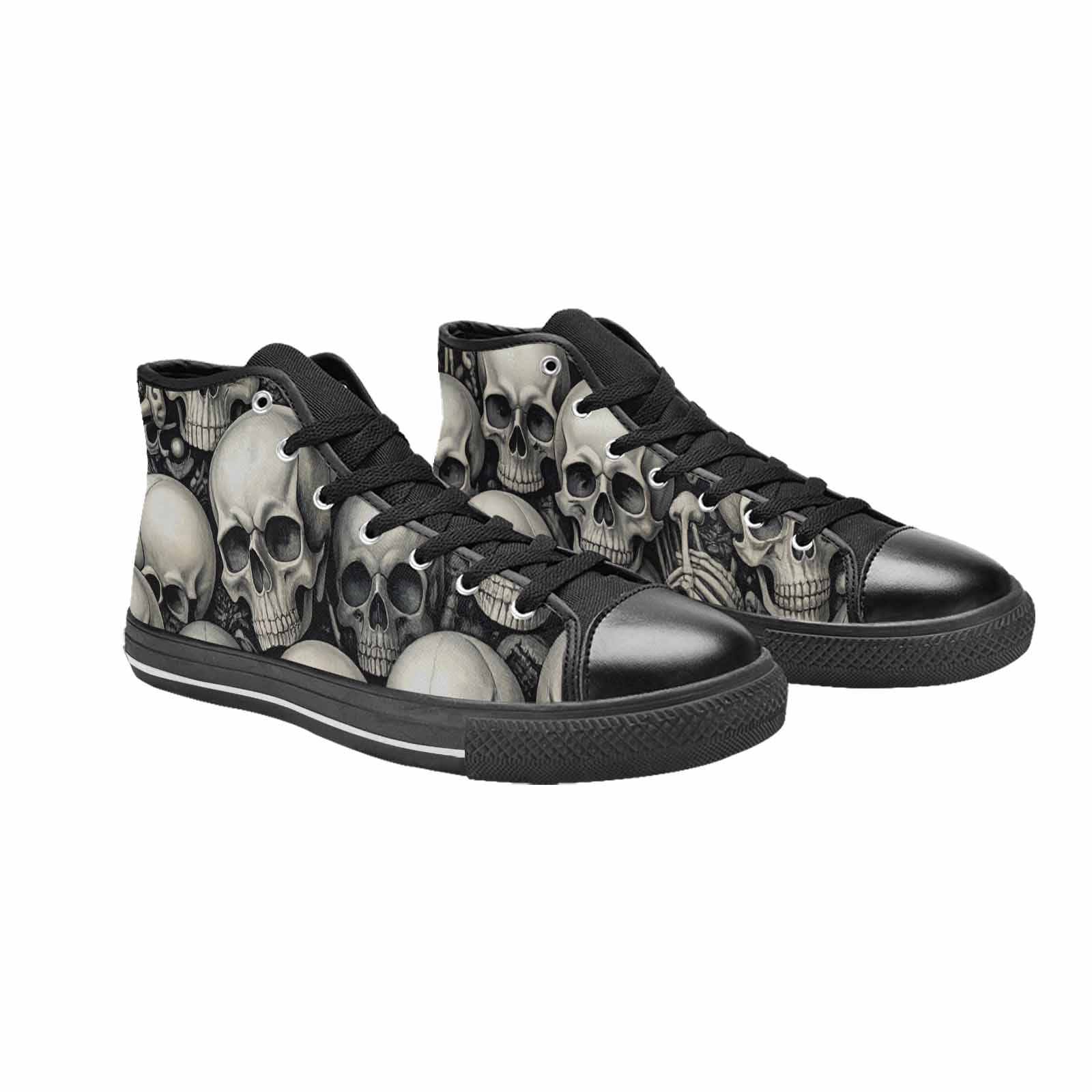 WOMEN'S Skulls - Classic High Top Canvas Surreal Custom Shoes