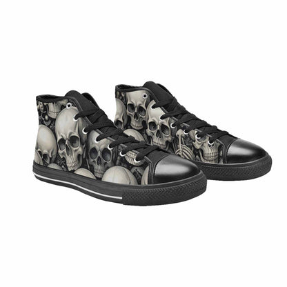 WOMEN'S Skulls - Classic High Top Canvas Surreal Custom Shoes