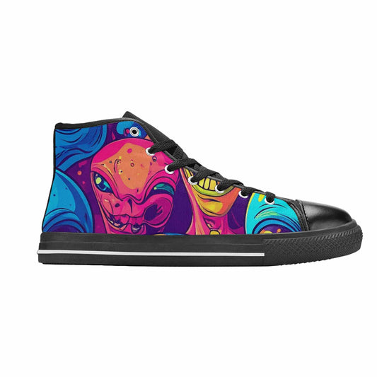 WOMEN'S Alien Ufo Cartoon High Top Canvas Dreamcore Sneakers