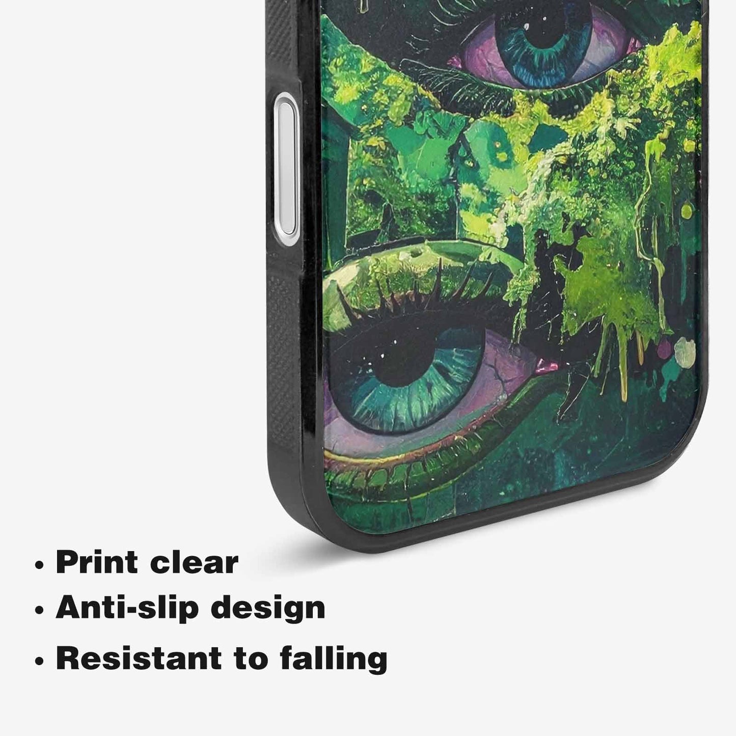 iPhone 16 Plus Case — Reptile Eye Cartoon, Custom Designed Case Cover