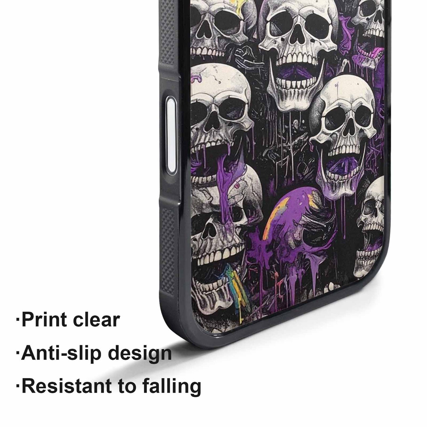 iPhone 17 Pro Case — Black Purple Ink Rainbow From Gothic, Unique Phone Case Design