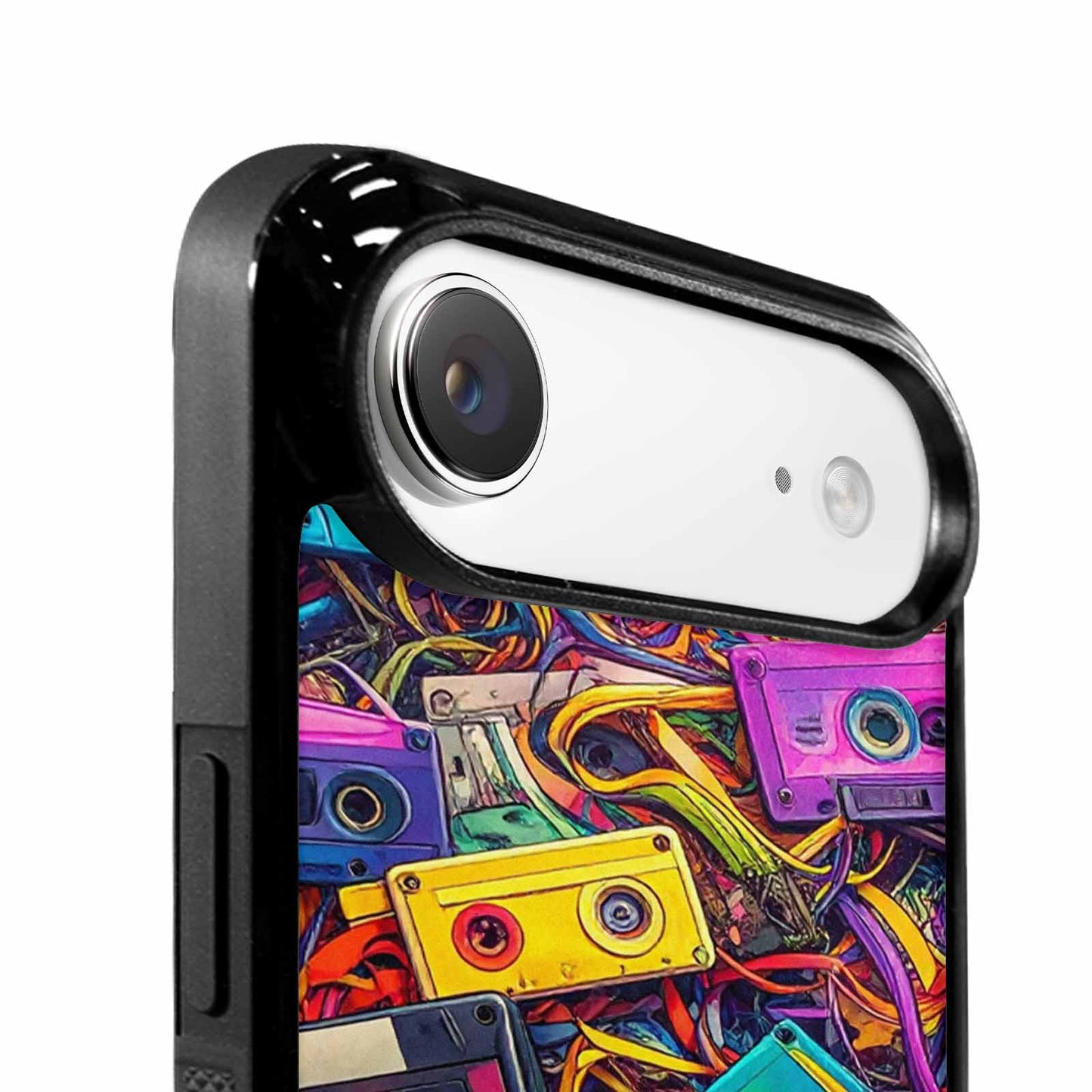 iPhone 17 Air Case — Retro Cassette Tape Pattern Hundreds Retro, Custom Art Phone Cover