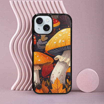 iPhone 15 Case — Bold Autumn Mushroom Bold Autumn Mushroom, Custom Printed Phone Case