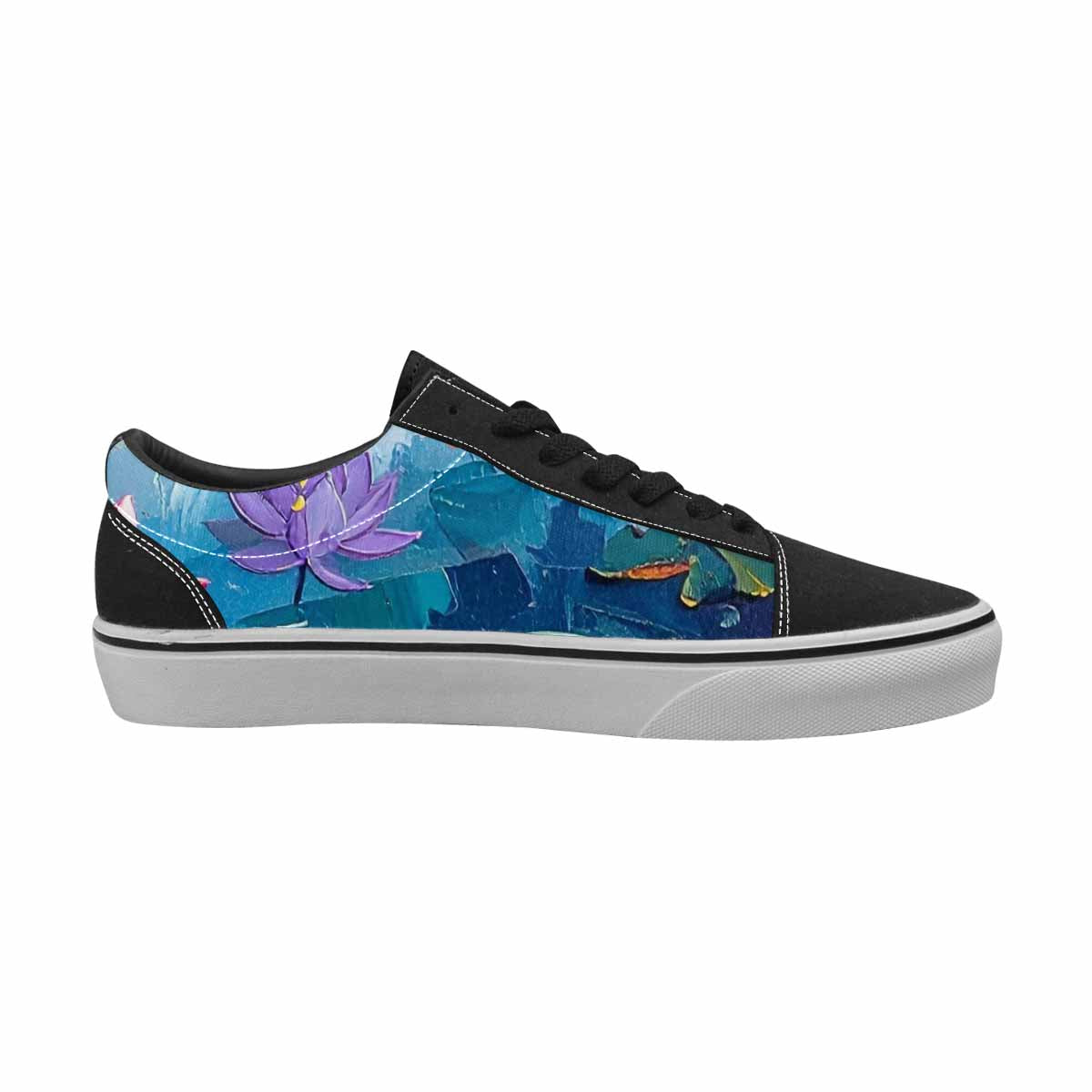 WOMEN'S Monet Impressionist Lace-Up Canvas Dark Academia Custom Sneakers