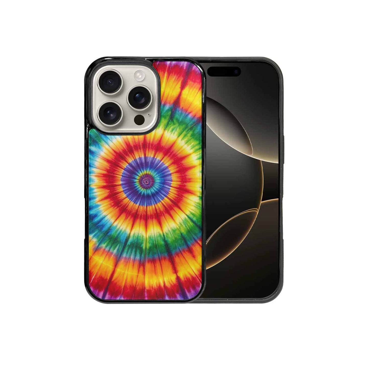 iPhone 16 Pro Case — Rainbow Spiral Tie Dye Alt, Unique Phone Case Design