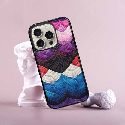 iPhone 16 Pro Case — Genderfluid Flag Color Theme Small Rainbow, Customized Protective Case