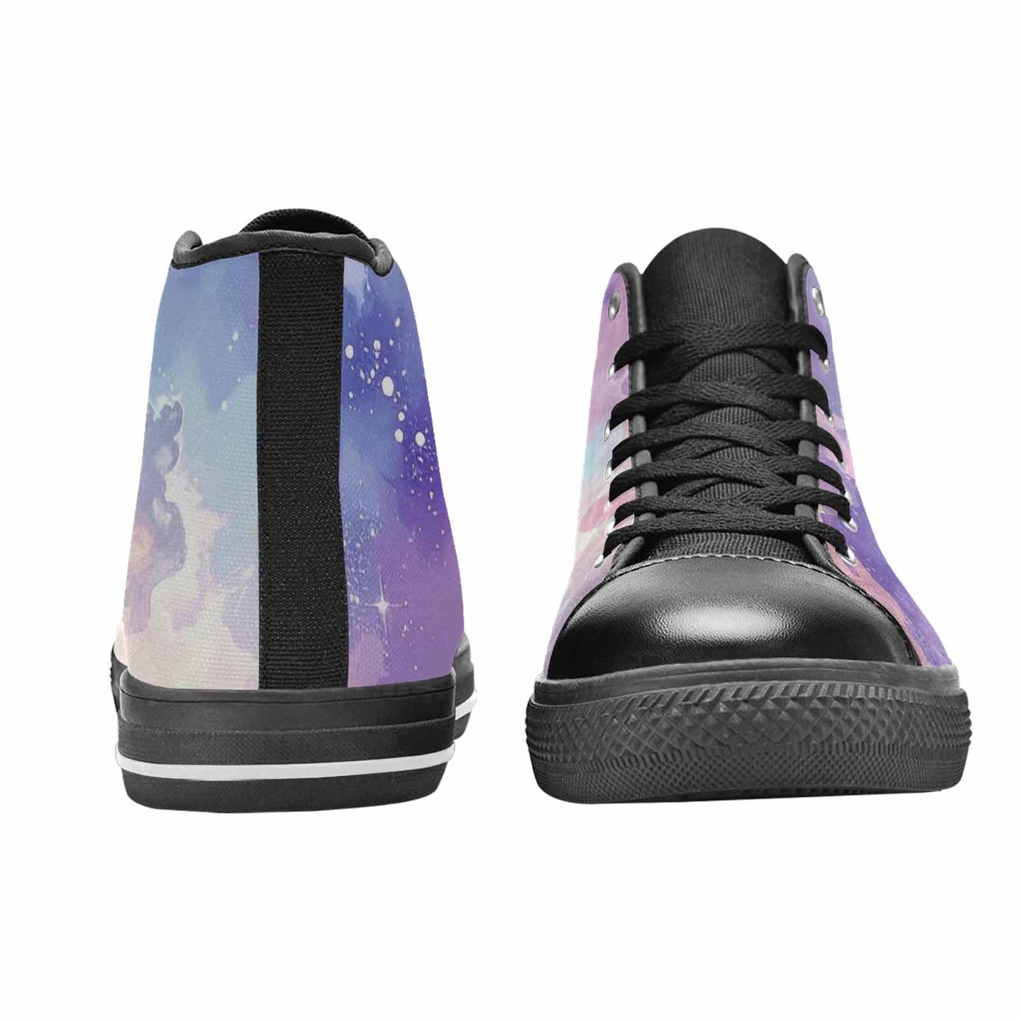 WOMEN'S Galaxy Art - High Top Canvas Aesthetic Sneakers