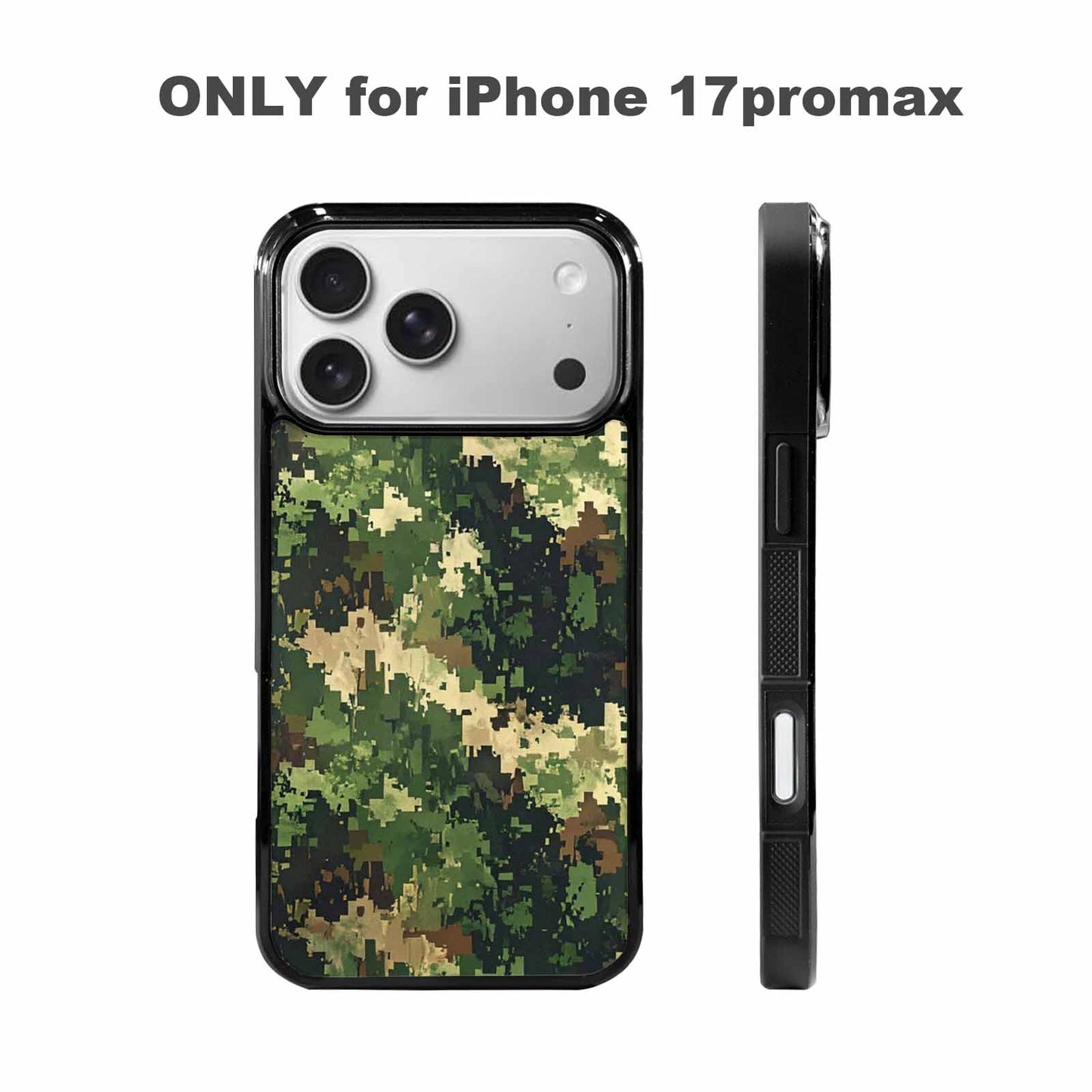 iPhone 17 Pro Max Case — Small Military Camouflage Blotch Camo, Custom Made Phone Cover