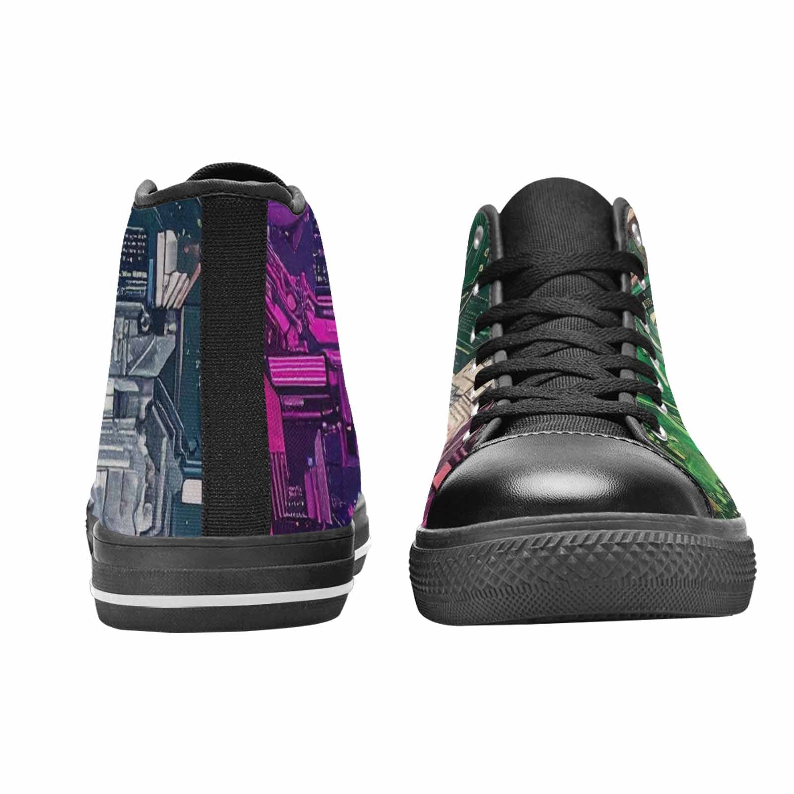 MEN'S Circuit Board Cyberpunk High Top Canvas Vivid Shoes