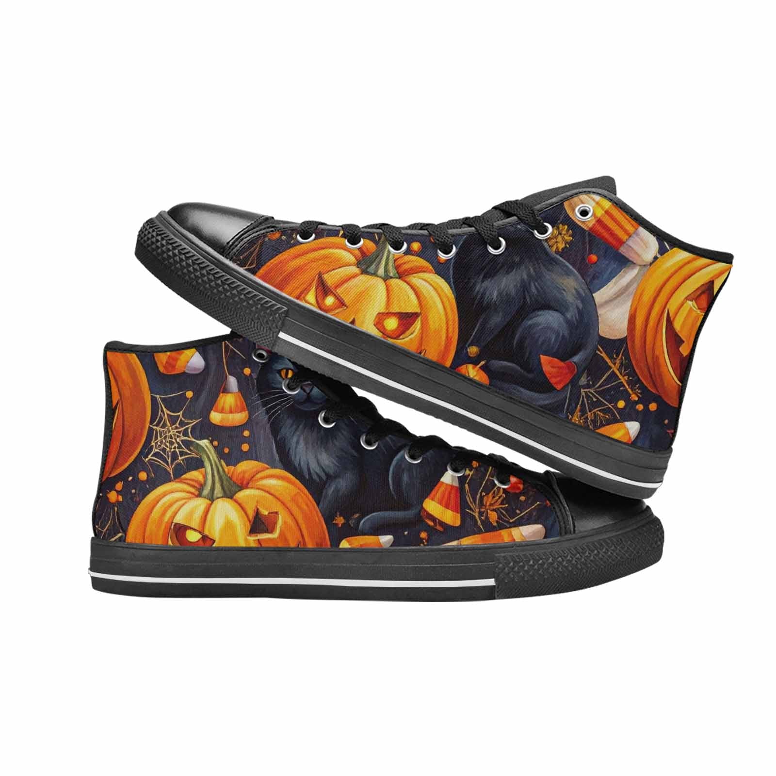 MEN'S Halloween High Top Canvas Surreal Custom Sneakers