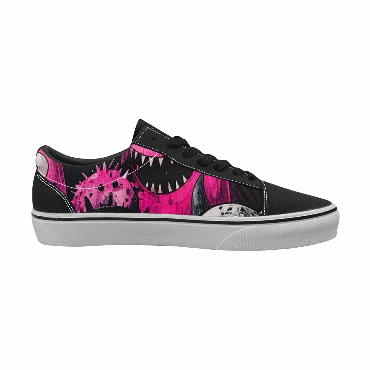 WOMEN'S Monsters (general) Lace-Up Canvas Kaleidoscope Sneakers