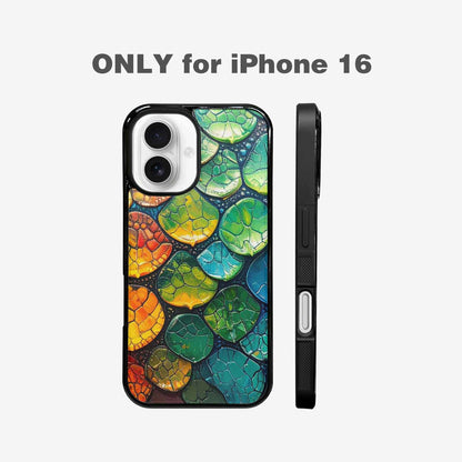 iPhone 16 Case — Reptile Scale Full Color Vibrant Reptile, Unique Phone Case Design