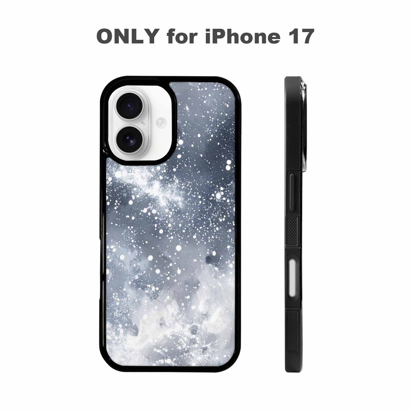 iPhone 17 Case — Galaxy Art Silver White Galaxy Space, Original Design Phone Case