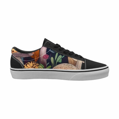 WOMEN'S Mushrooms Lace-Up Canvas Vivid Custom Sneakers