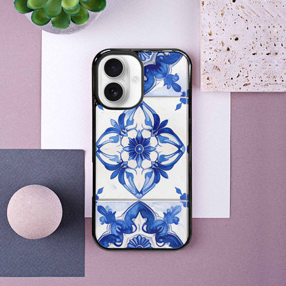 iPhone 16 Case — Mexican Talavera Tile Pattern Floral Geometric, Unique Phone Case Design