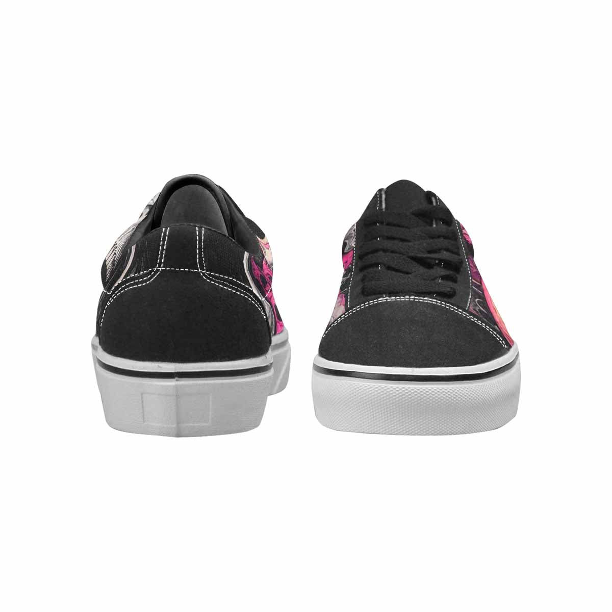 WOMEN'S Rainbow From Skull S Lace-Up Canvas Grunge Shoes