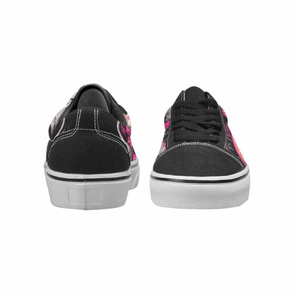 WOMEN'S Rainbow From Skull S Lace-Up Canvas Grunge Shoes