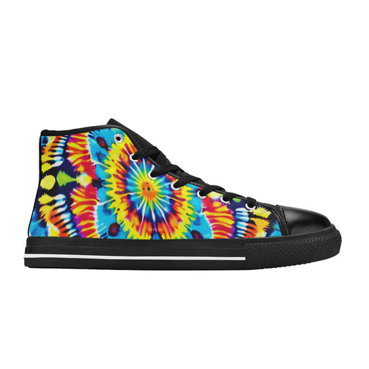 WOMEN'S Tie Dye Art High Top Canvas Cottagecore Sneakers