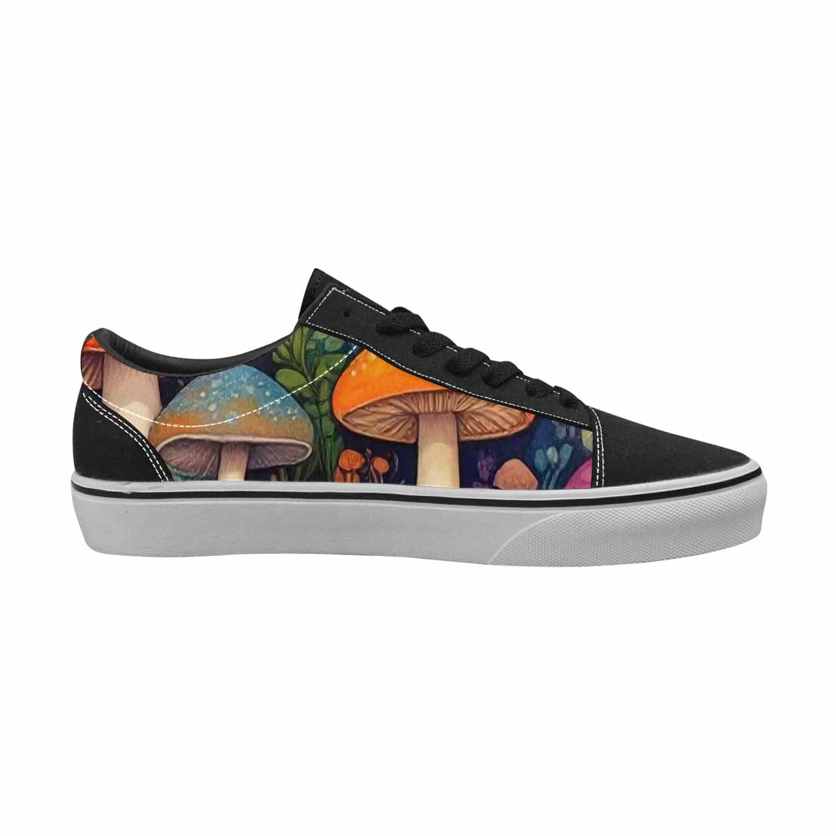 WOMEN'S Mushrooms (general) Mushrooms Pa Lace-Up Canvas Dark Academia Sneakers