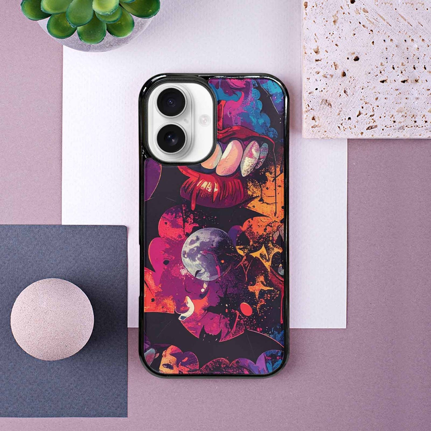 iPhone 16 Case — Vampire Fangs Bats Vampire Fangs And, Custom Designed Case Cover
