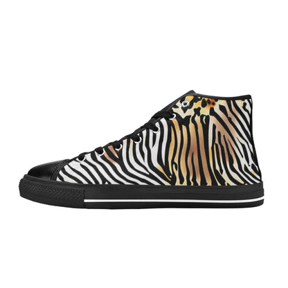 WOMEN'S Animal Print Art High Top Canvas Aesthetic Custom Sneakers