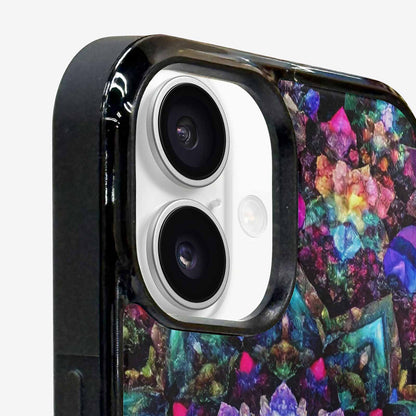 iPhone 16 Plus Case — Crystal Mandala Art Seamless Pattern Vibrant, Original Design Phone Case