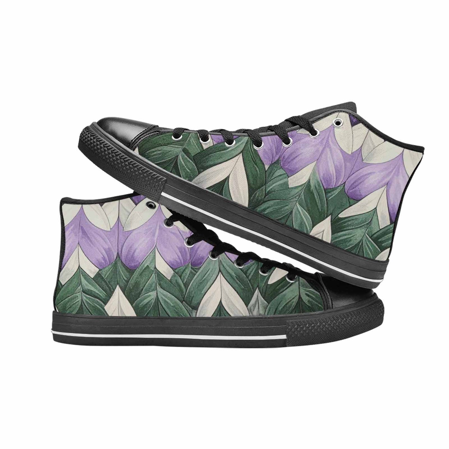 MEN'S Genderqueer Flag Color High Top Canvas Grunge Custom Sneakers
