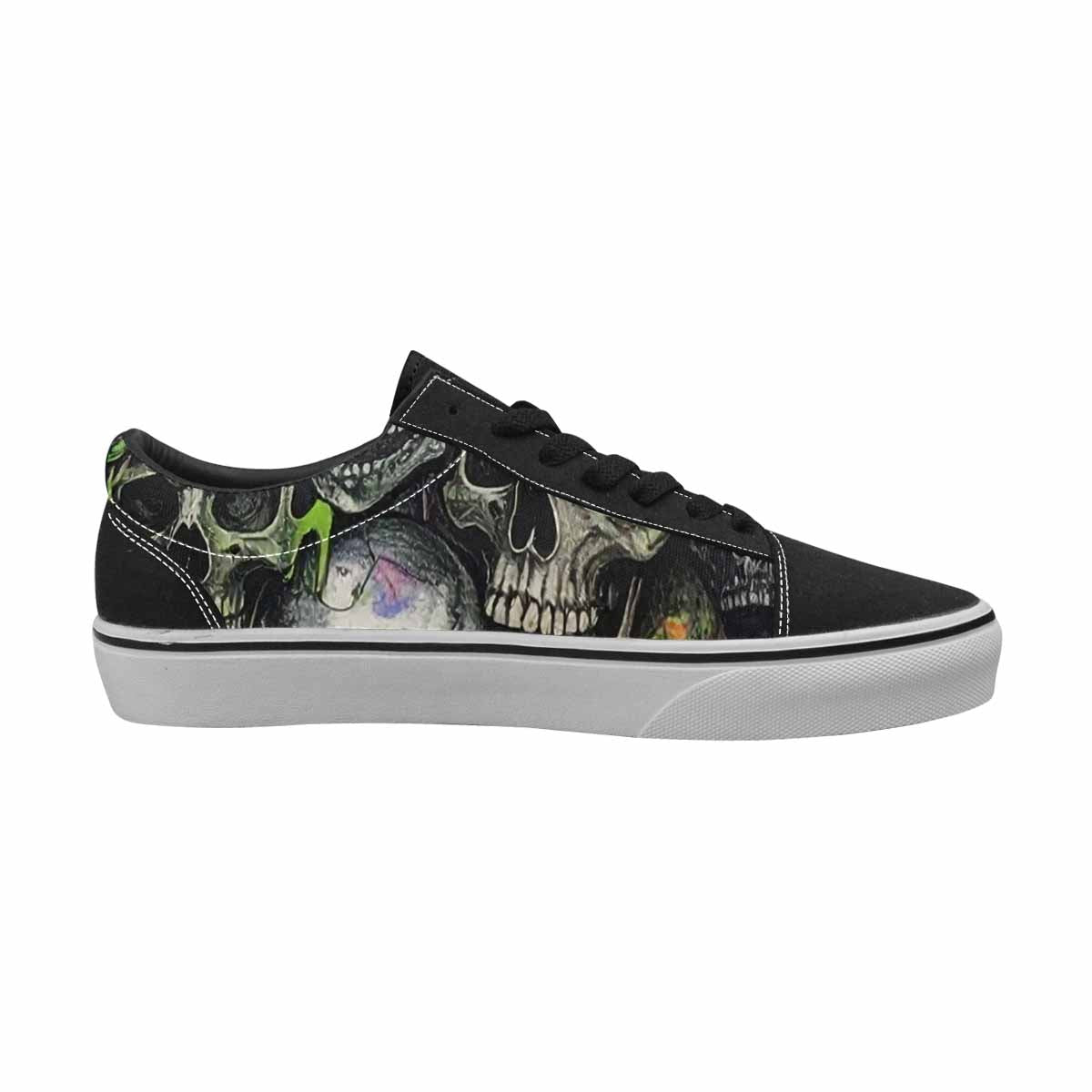 WOMEN'S Rainbow From Skull S Lace-Up Canvas Vivid Sneakers
