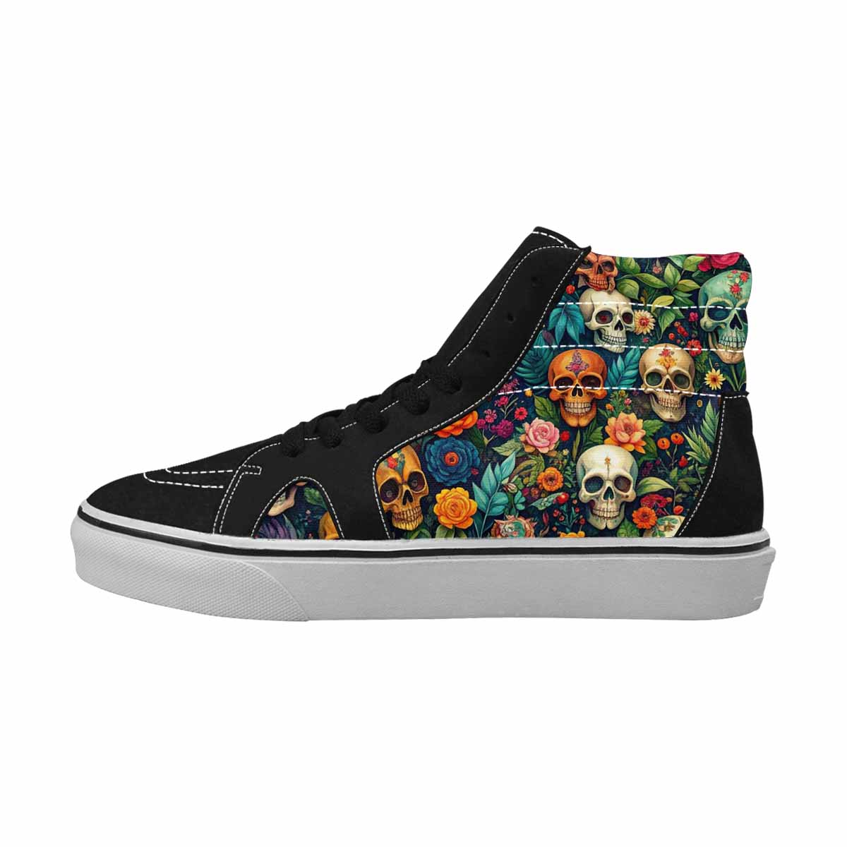 MEN'S Skulls  Botanical Skulls High Top Canvas Dreamcore Custom Shoes
