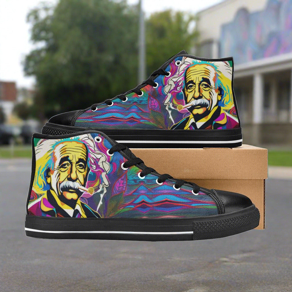 Holographic Teal Gold Unique WOMEN Bold Art - Freaky Shoes | Custom Art Sneakers