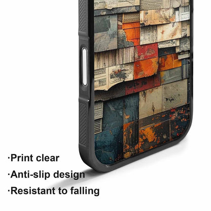 iPhone 17 Case — Distressed Grunge Texture Pattern Original Art, Custom Made Phone Cover