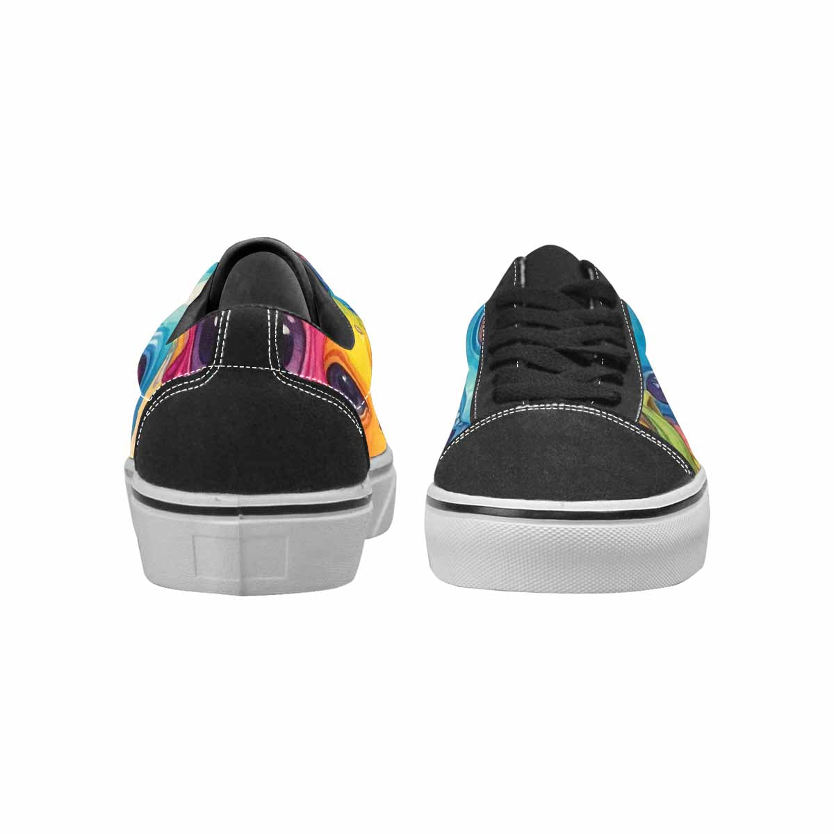WOMEN'S Aliens  Tie Dye Lace-Up Canvas Melting Art Custom Sneakers
